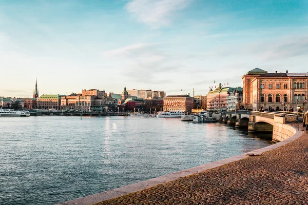 Utcák és épületek, Stockholm, Svédország — Stock Fotó