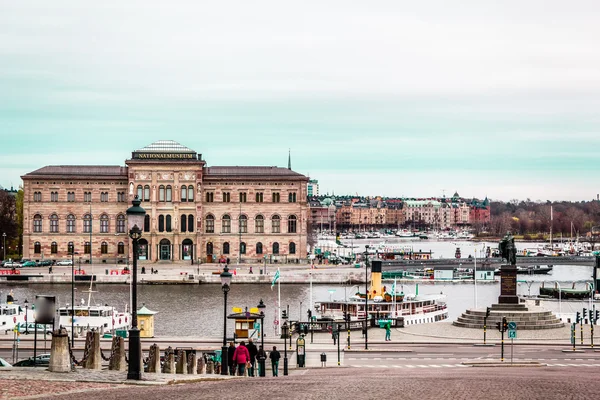 Farbenfrohe Gebäude von Stockholm, Schweden — Stockfoto