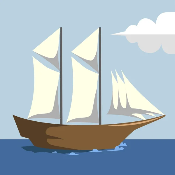 Viaje en el mar — Vector de stock