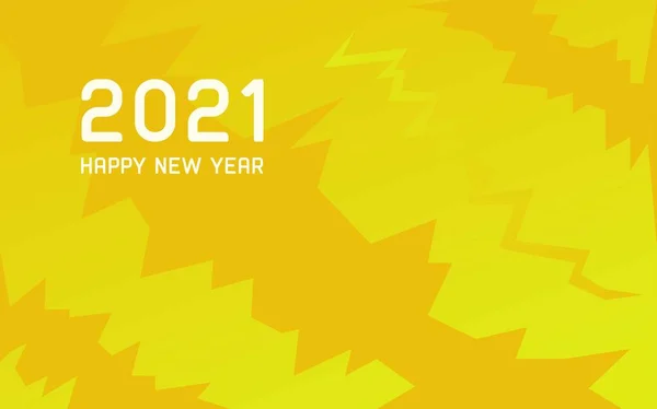 Frohes Neues Jahr 2021 Mit Linien Und Formen — Stockvektor