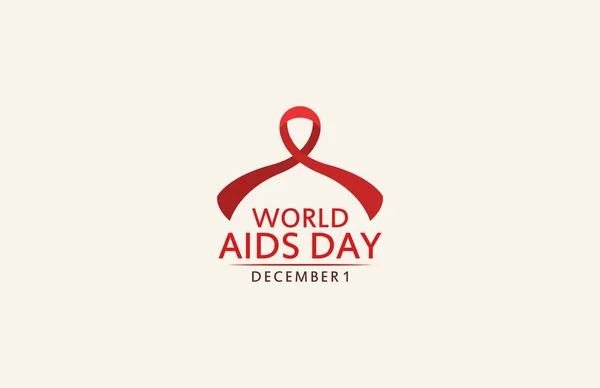 Welt Aids Tag Mit Roter Farbe — Stockvektor