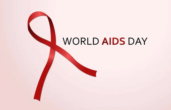 世界红颜色艾滋病日 — 图库矢量图片