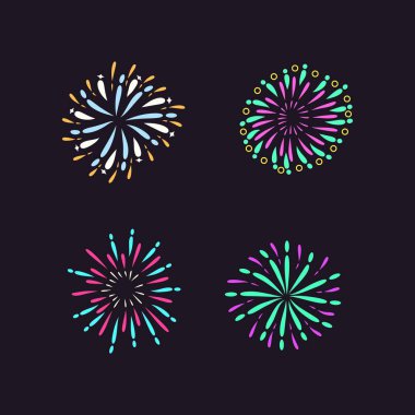 Renkli Havai fişek Koleksiyonu