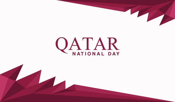 Qatar Nationaldag Banner Mall Qatar Nationaldag Banner Mall — Stock vektor
