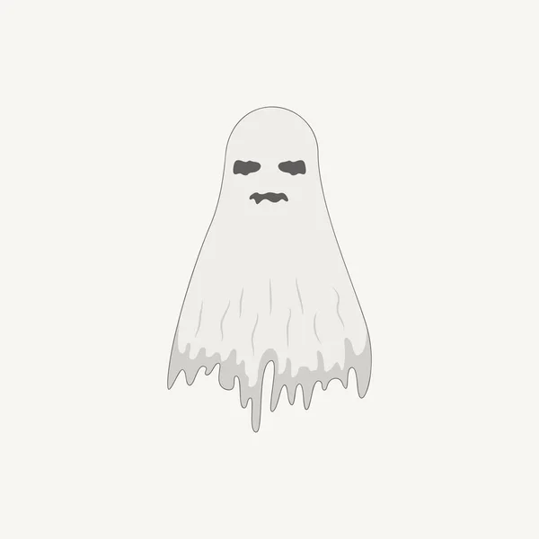 Halloween Cute White Ghost Мультяшный Милый Белый Призрак — стоковый вектор
