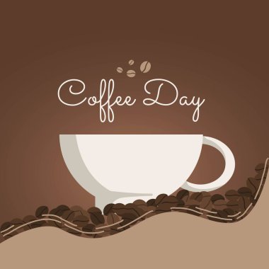 Kahverengi Arkaplanda Uluslararası Kahve Günü