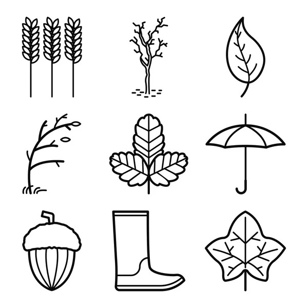 Icono, símbolo, otoño — Vector de stock