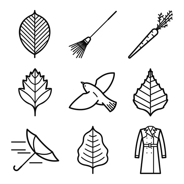 Icono, símbolo, otoño — Vector de stock