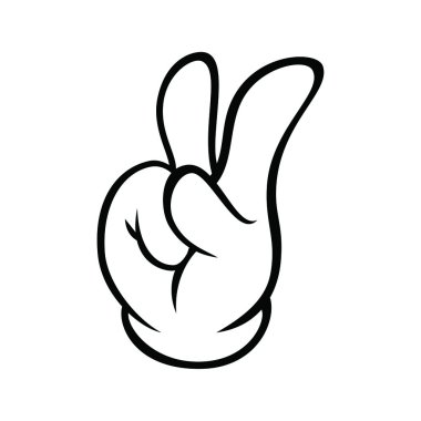 Beyaz çizgi film el 