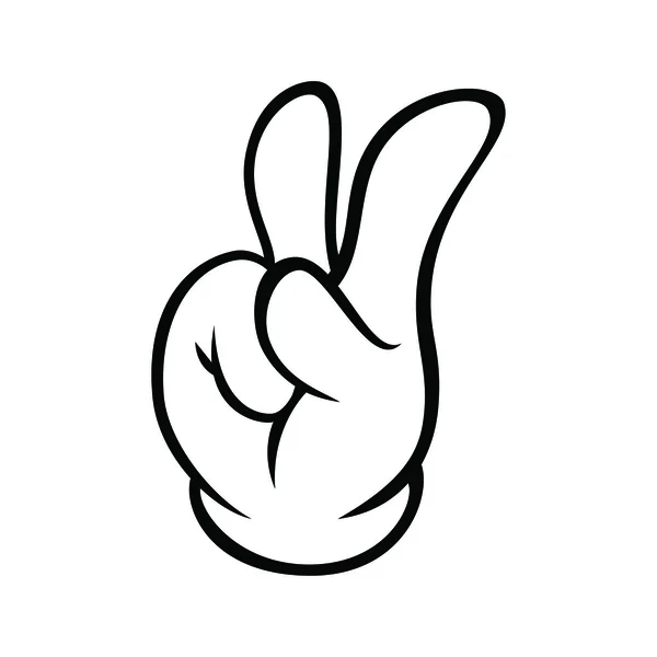 Beyaz çizgi film el 