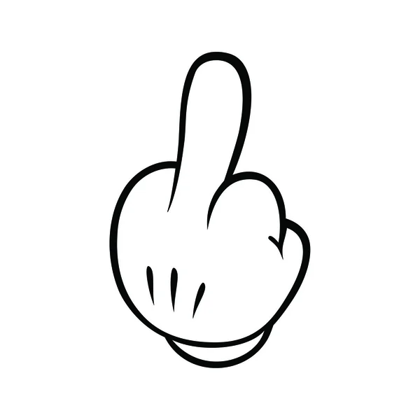 Beyaz çizgi film el 