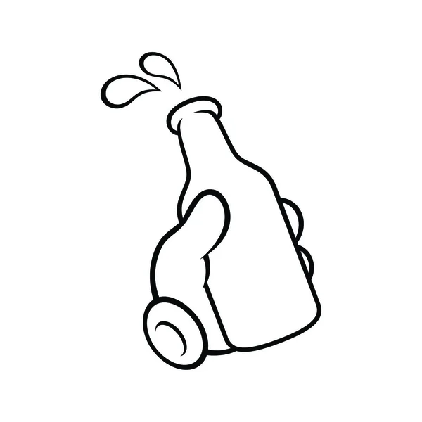 Beyaz çizgi film el 