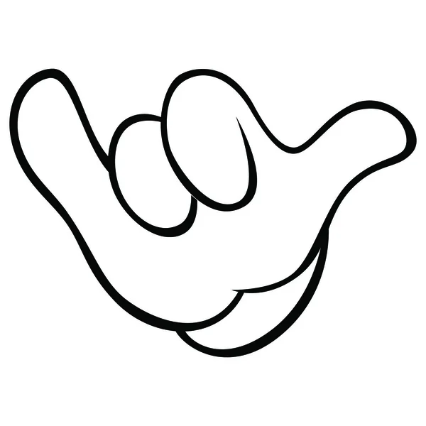 Beyaz çizgi film el 