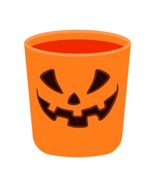 Cadılar Bayramı İçeceği ve İçecek Şeffaf arka planda izole edilmiş bir bardak kan taşıyıcı illüstrasyonu