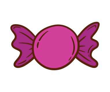 Şeker 'i şeker mi şaka mı için beyaz arka plana elle çizdim. Banner ve Poster için Cadılar Bayramı Element Dekorasyonu Bayramınız kutlu olsun. Vektör illüstrasyonu