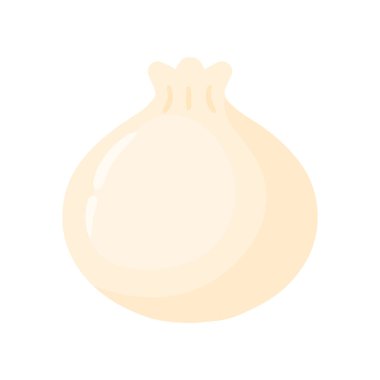 Şeffaf arkaplanda izole edilmiş Dim sum ya da dumpling Chinese food vektör çizimi