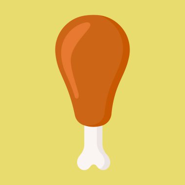 Flat Cute Fast Fried Chicken Junk Yemek Elemanı Çocuk ve Çocuk için PNG Etiketi Arkaplan, Afiş, Poster Dekorasyonu