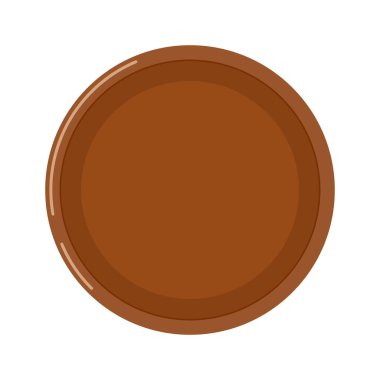 Mutfak gereçleri için Boş Ahşap Tabaka Üst Görünümü Şeffaf arkaplanda izole edilmiş