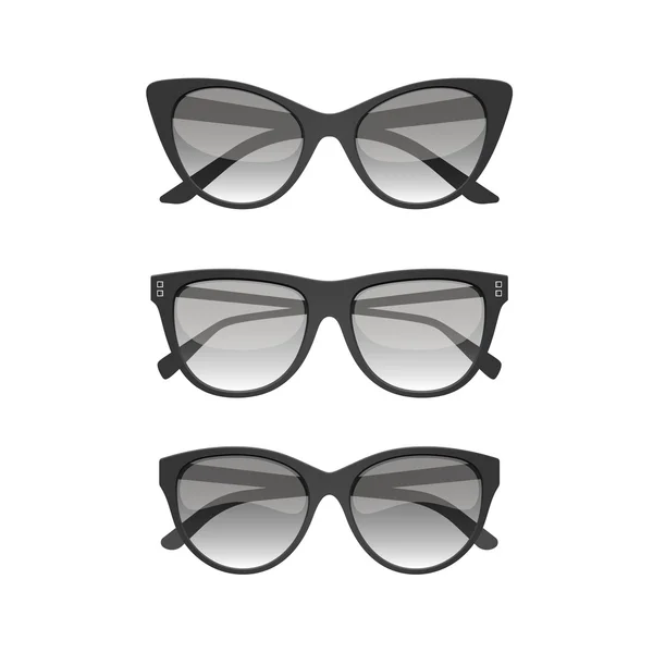 Uppsättning populära solglasögon — Stock vektor
