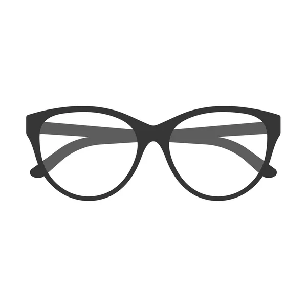 Büyük lensler ile yuvarlak gözlük. — Stok Vektör