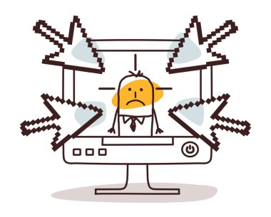 işadamı bilgisayar ve cyberbullying