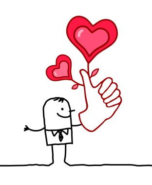 büyük el ile şanslı lover