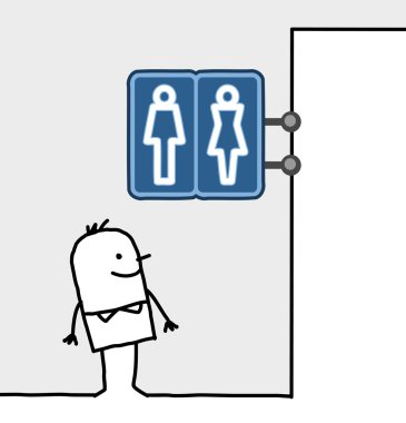 tüketici ve Dükkanı işareti - tuvaletler
