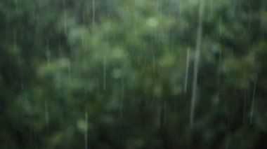 doku güçlü tropik yağmur yeşillik bir arka plan üzerinde