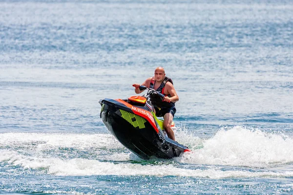 Krasnodar Russia July 2020 Jet Ski Watercraft Driver Action Summer — Stock Photo, Image