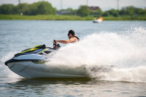 Krasnodar Rusia Julio 2020 Brp Sea Doo Conductor Motos Acuáticas —  Fotos de Stock