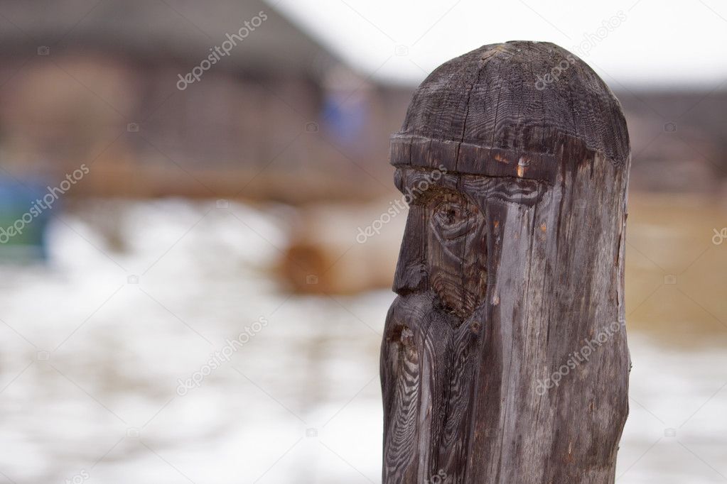 Wooden idol of a God Veles 