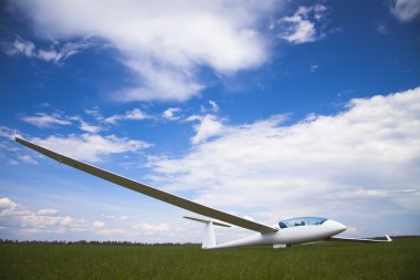 Planör aerodrome üzerinde