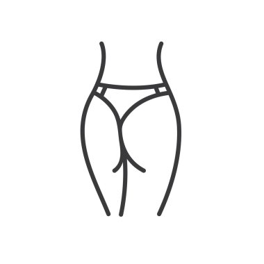 beauty woman ass icon vector element concept design template web