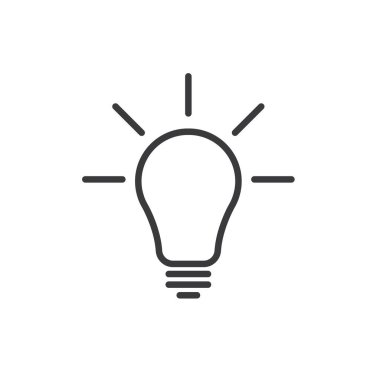 Ampul çizgisi simge vektör element şablonu web tasarımı