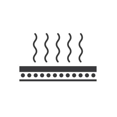 Sıcak yüzey simgesi vektör tasarım şablonu ağı