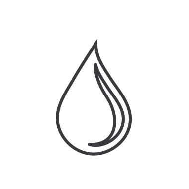 siyah su damlası vektör element konsept tasarım şablonu 