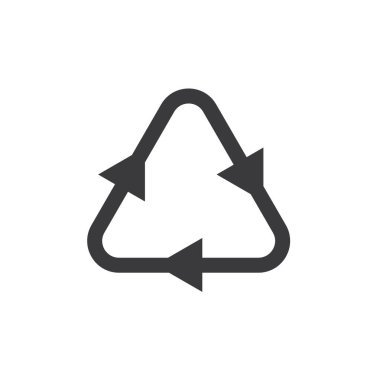 üçgen geri dönüşüm simgesi vektör element tasarım şablonu 