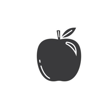 elma simgesi vektör çizgisi şablonu ağı