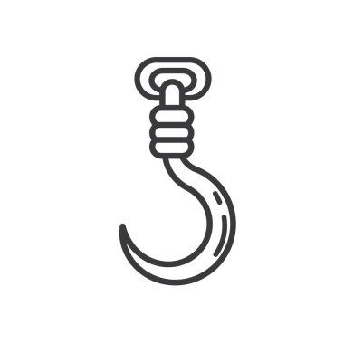 vinç kancası simgesi vektör element dizayn şablonu ağı