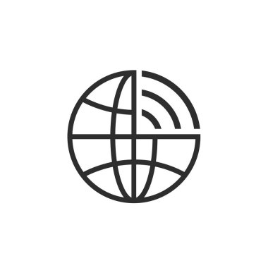 İnternet erişimleri bağlı ikon vektör tasarım şablonu ağı