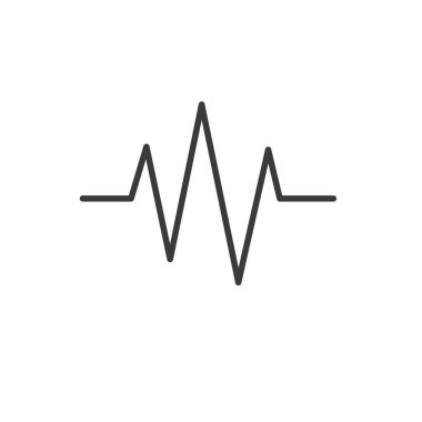 darbe çizgisi simge vektör tasarım şablonu 