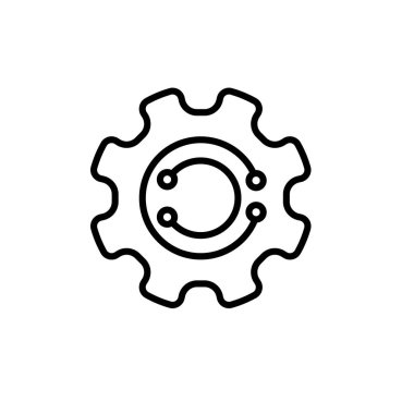 dişli teknoloji simgesi vektör tasarım şablonu ağı