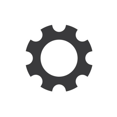 black gear icon vector element design template web