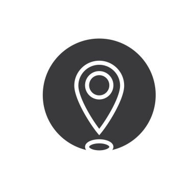 konum noktası simgesi vektör tasarım şablonu ağı