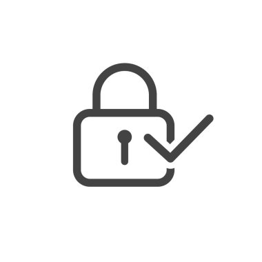 akıllı kilit simgesi konsept tasarım şablonu ağı