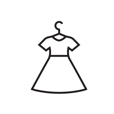 elbise asma simgesi vektör tasarım şablonu ağı