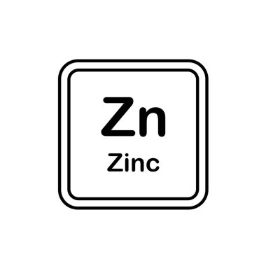 çinko periyodik simge vektör element dizayn şablonu ağı