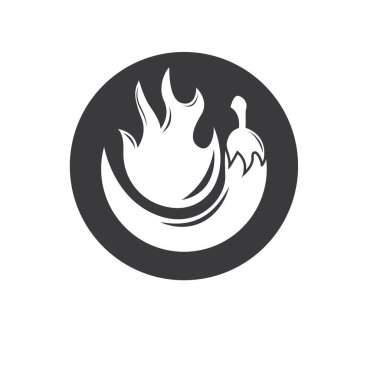 baharatlı biber ikonu vektör element şablonu ağı tasarımı