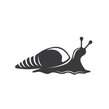 Salyangoz simgesi vektör illüstrasyon element tasarımı şablon ağı