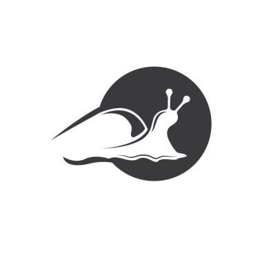 Salyangoz simgesi vektör illüstrasyon element tasarımı şablon ağı